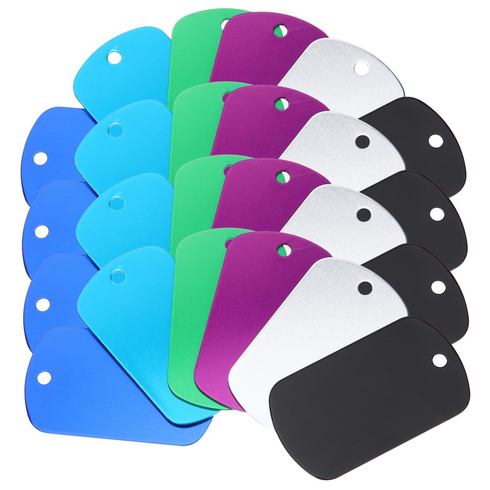 Parliky 24-Pack Blank Dog Tags