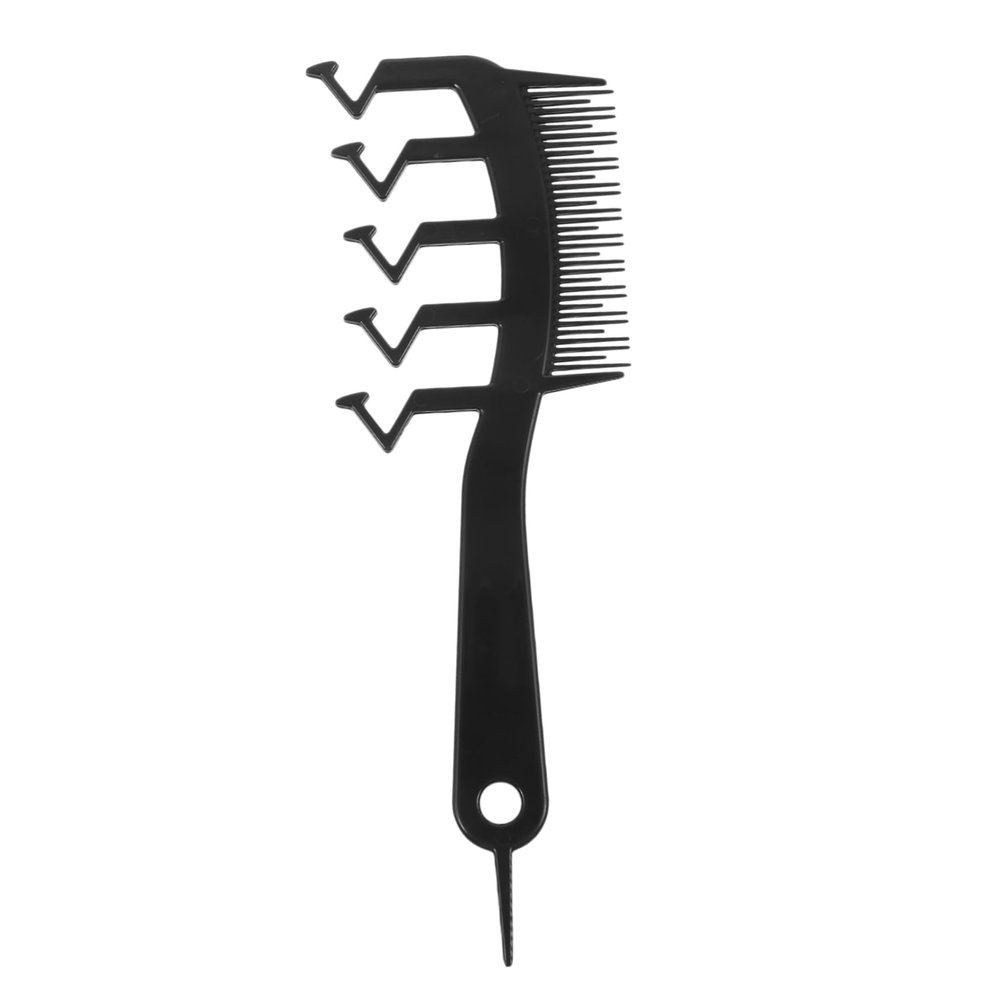 Z-Shaped Wide-Tooth TPE Comb for Hair Styling, Black