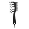Z-Shaped Wide-Tooth TPE Comb for Hair Styling, Black view 1