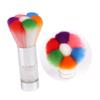 Silver Flower-Shaped Metal and Fiber Nail Art Dust Brush view 1