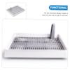 Indoor Dog Toilet with Double Layer and Grid, White view 3