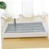 Indoor Dog Toilet with Double Layer and Grid, White view 4