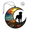 Acrylic Moon Dog Memorial Ornament view 1