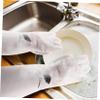 Anneome White Latex Dishwashing Gloves, Breathable, Short Style for Kitchen and Gardening view 3