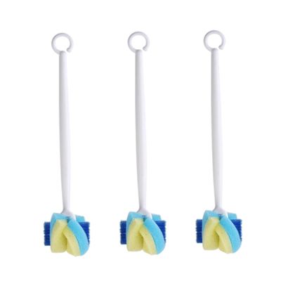 Anneome Baby Bottle Cleaning Brushes, ABS and Sponge, 3-Piece Set
