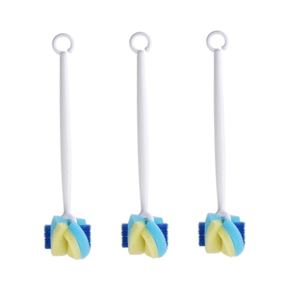 Anneome Baby Bottle Cleaning Brushes, ABS and Sponge, 3-Piece Set