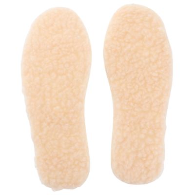 Anneome Warm Children's Insoles, Faux Sheepskin and EVA, Yellow and White, Non-Slip Pressure-Reducing Insoles for Kids and Babies