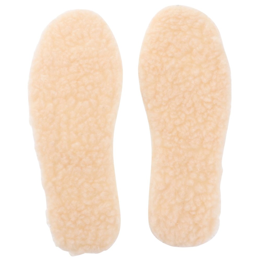 Anneome Warm Children's Insoles, Faux Sheepskin and EVA, Yellow and White, Non-Slip Pressure-Reducing Insoles for Kids and Babies
