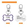 QUARKZMAN 2 Set Pet ID Tags Bone Shape view 3
