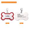 QUARKZMAN 2 Set Pet ID Tags Bone Shape view 3
