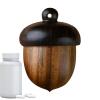Pine Nut-Shaped Wooden Pill Case view 1