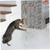 SEWOART 4-Piece Interactive Cat Toy Rainbow Ribbon Wand view 2