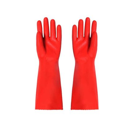 Anneome Non-Slip PVC Gloves, Thick Lined Kitchen Cleaning Gloves, Reusable