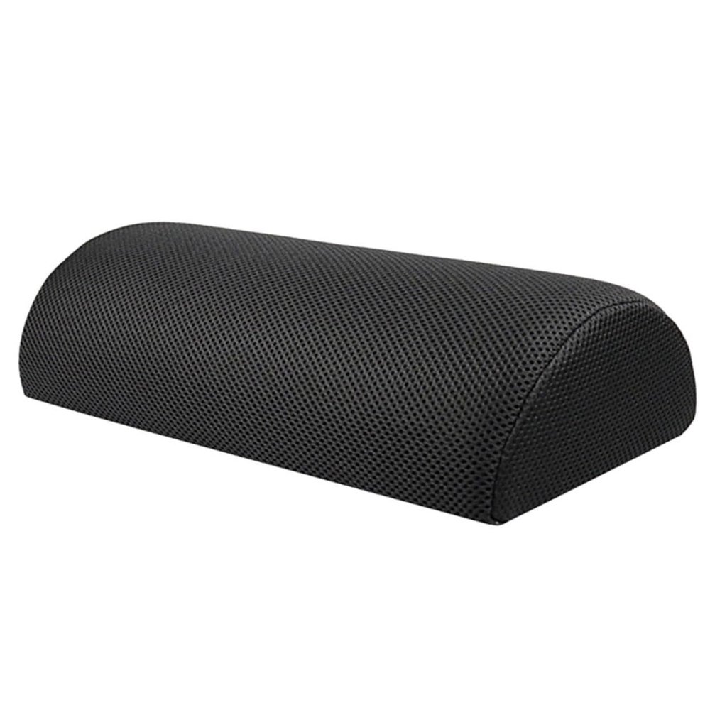 FUNOMOCYA Ergonomic Fabric Footrest Cushion, Half-Cylindrical, Black, Washable, Foot Massage Comfort, Random Style for Desk and Dorm