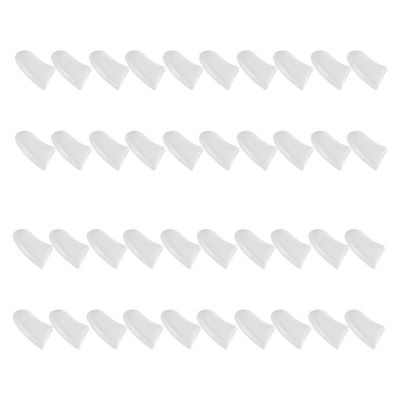 BESPORTBLE Dog Nail Caps, 40-Piece TPR Set, White, for Dogs and Cats