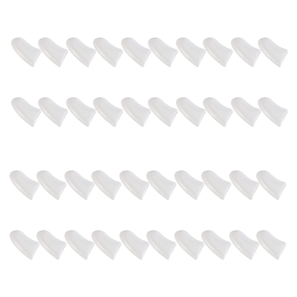 BESPORTBLE Dog Nail Caps, 40-Piece TPR Set, White, for Dogs and Cats
