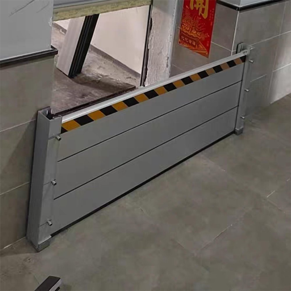 DLAZUM 60 cm High Flood Barriers, Removable Temporary Dams for Doors, Entrances, Verandas, Stairs and Basements, Aluminum Modular Design (H 60 cm × L 85 cm)
