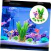 Hohopeti 8-Piece Tropical Plastic Aquarium Plant Decoration Set view 4