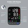 WAJ Blood Pressure Monitor, Upper Arm Monitor with Large Cuff (22–42 cm) for Home Use | Extra-Large 6.4-Inch LED Display | Arrhythmia Detection | 240 Memory Slots | Pulse Measurement view 3