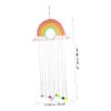 Rainbow Wall-Mounted Hair Clip Holder for Girls, Wood and Cotton view 3