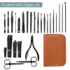 FUHAI-666 26-Piece Stainless Steel Manicure Set, Blue view 4