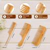 Maji Mama Natural Bamboo Hair Pick and Rat-Tail Comb Set view 3