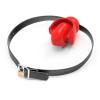 QgLust Adjustable Silicone Gag Ball with Lock, Red view 1