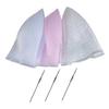 HONMEET Professional Silicone Reusable Highlighting Cap with Elastic Design and Hooks for Salon and Home, White and Blue view 1