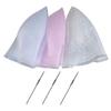 HONMEET Professional Silicone Reusable Highlighting Cap with Elastic Design and Hooks for Salon and Home, White and Blue view 2