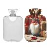 Hot Water Bottle with Christmas Lettering and Soft Cover, 1 L view 2
