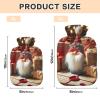 Hot Water Bottle with Christmas Lettering and Soft Cover, 1 L view 3
