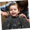 HONMEET Children's Haircut Cape, Black Polyester Pongee with Pattern view 2
