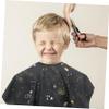 HONMEET Children's Haircut Cape, Black Polyester Pongee with Pattern view 3
