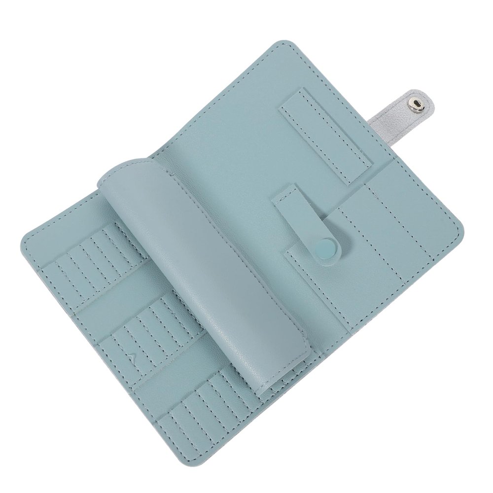 Compact Faux Leather Nail Bit Organizer with 37 Holes
