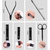 Black Nail Clipper Manicure Set with Case and Pedicure Tools view 3