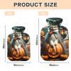 Halloween Cat Hot Water Bottle, Orange, with Soft Cover, for Neck, Shoulders and Menstrual Discomfort, 1 Liter view 3