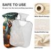 Halloween Cat Hot Water Bottle, Orange, with Soft Cover, for Neck, Shoulders and Menstrual Discomfort, 1 Liter view 4