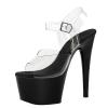 Women's Black Open-Toe Platform Stiletto Sandals, 17 cm Heel, EU 36 view 1