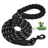 Retractable Dog Leash with Stop, Reflective 150cm Moxon Leash, Soft Padded Grip, 10mm for Medium Dogs (Black, 150cm) view 1