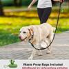Retractable Dog Leash with Stop, Reflective 150cm Moxon Leash, Soft Padded Grip, 10mm for Medium Dogs (Black, 150cm) view 2
