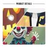 Cute Clown Family Barber Cape, Professional Haircut Cape, Long, 164.8 x 140 cm view 4