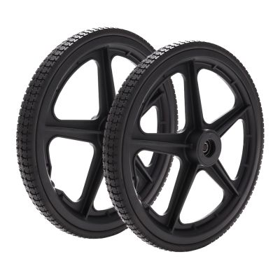 1 Pair 35 cm Solid Rubber Rear Wheels for Wheelchairs and Walkers