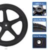 1 Pair 35 cm Solid Rubber Rear Wheels for Wheelchairs and Walkers view 4