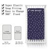 Odot Fitted Sheet for Baby Crib and Stroller Mattress, Soft Baby Bed Sheet with All-Around Elastic (120 x 60 cm, Wave Pattern 5) view 2
