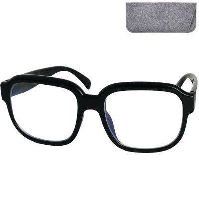 XL Oversize Reading Glasses with Felt Case, Black, +2.5 Diopters