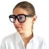 XL Oversize Reading Glasses with Felt Case, Black, +2.5 Diopters view 4