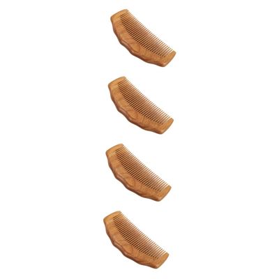 Healeved 4-Piece Fine-Tooth Sandalwood Comb Set