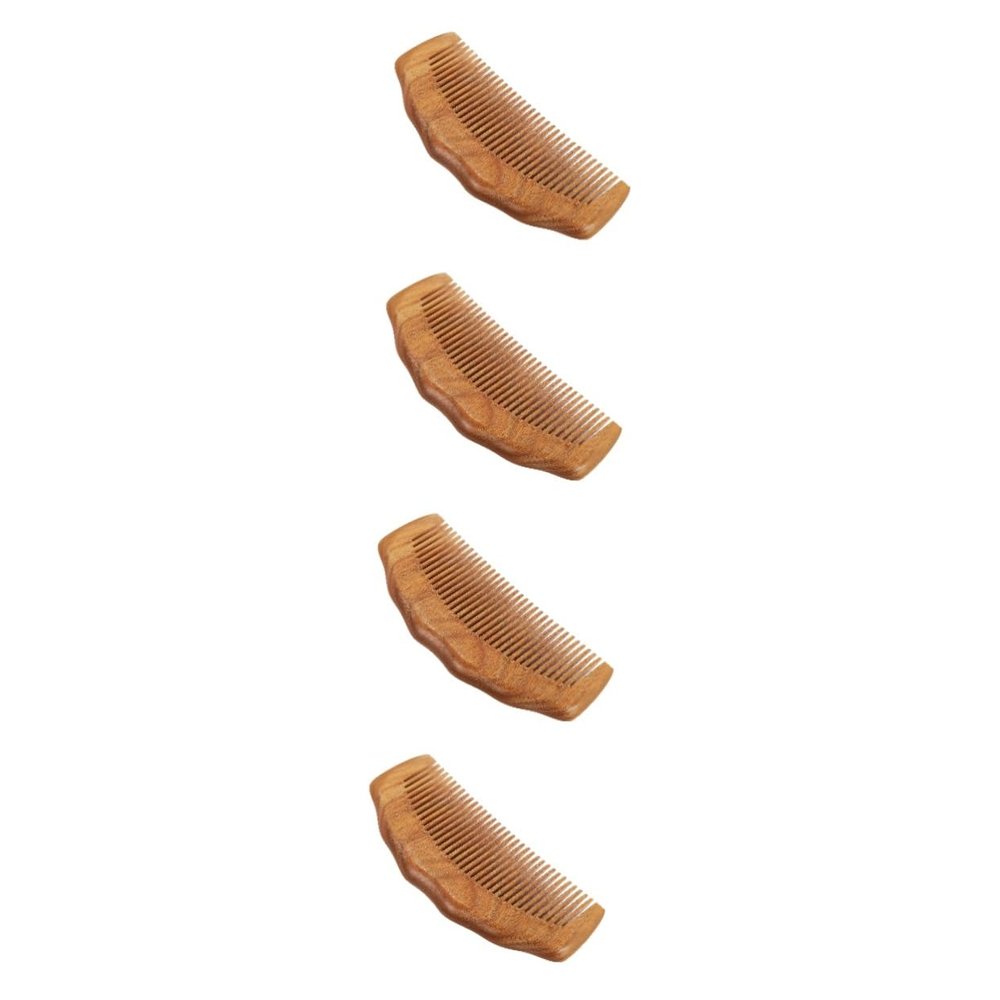 Healeved 4-Piece Fine-Tooth Sandalwood Comb Set