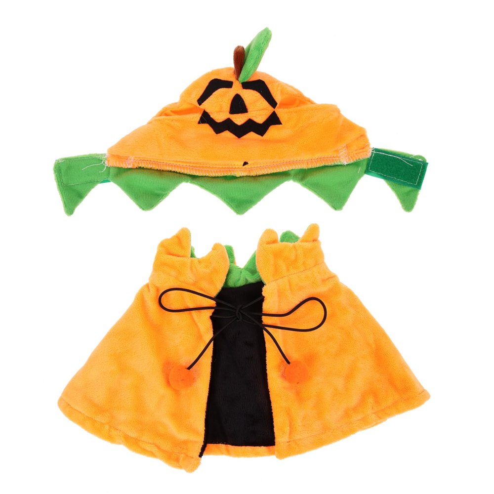 ORFOFE Pumpkin Cape and Hat for Pets