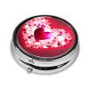 Round Valentine's Day Heart Pill Organizer, 3 Compartments, Portable Travel Case view 3